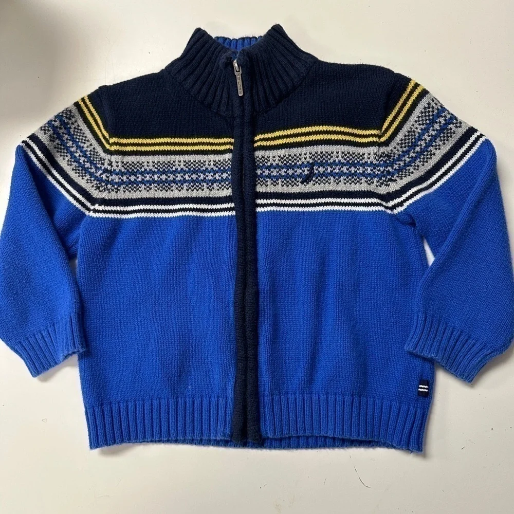 Nautica Sweater Cardigan & Button Down Dress Shirt 18-24m